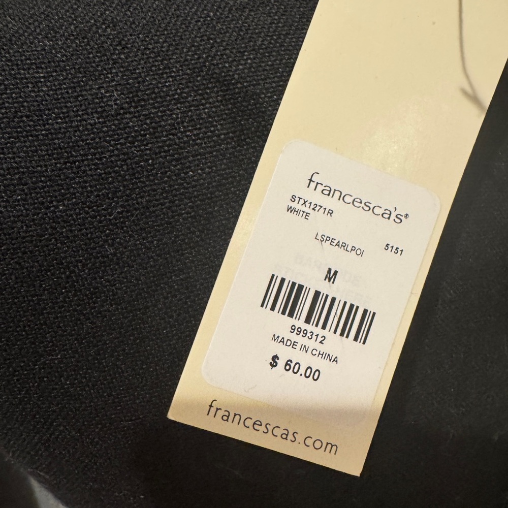 NWT- Sarah Open Cream w/Pearls Pointelle Cardigan Miami Sweater - Size M - Picture 5 of 5